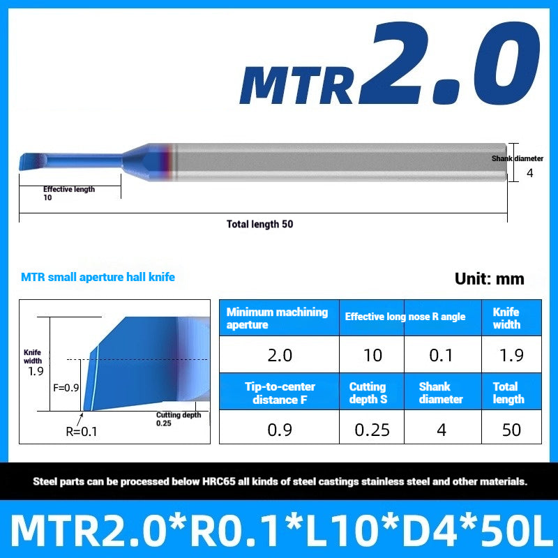 1122-MTR Small Bore Boring Tools Precision Boring Tools for Wear-Resistant Steel CNC Boring Bars Tungsten Carbide Alloy Shock-Resistant Miniature Turning Tools Shandong Denso Pricision Tools Co.,Ltd.